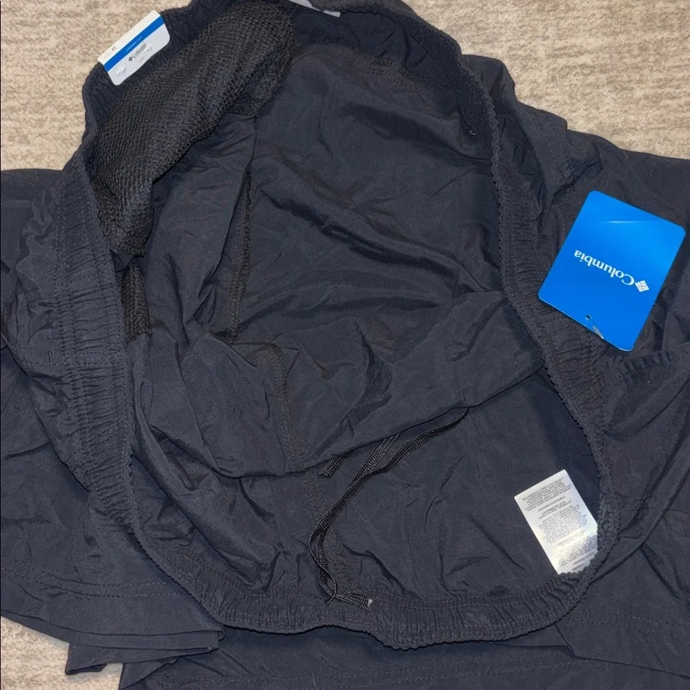 NWT 3X Columbia Black court Short Elastic Waistband athletic pockets